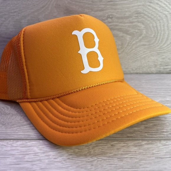 OTTO Accessories New Vintage Style Boston Red Sox Yellow Trucker